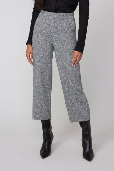 Birds-Eye Knit Straight Leg Crop Pants