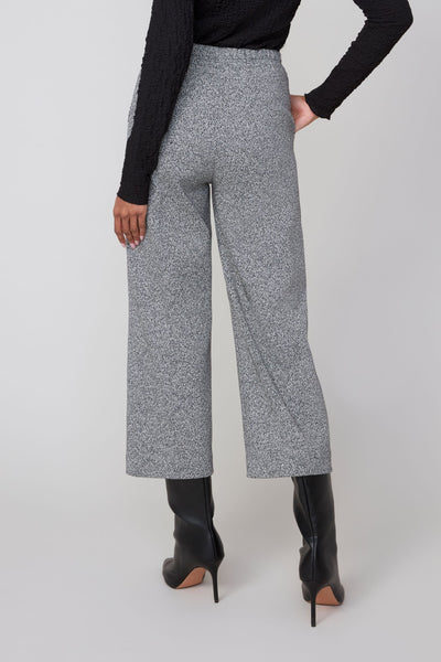 Birds-Eye Knit Straight Leg Crop Pants