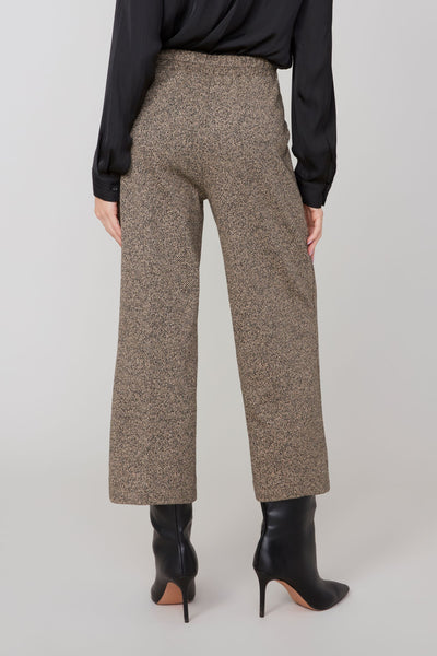 Birds-Eye Knit Straight Leg Crop Pants