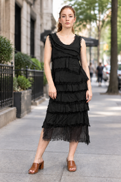 Long Layered Silk Dress - Italian