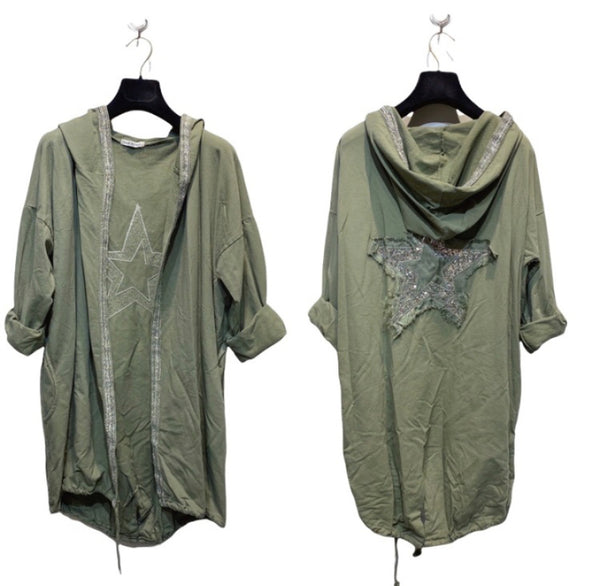 Star Back Cotton Hoodie