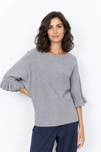 Ruffle Sleeve Sweater on model