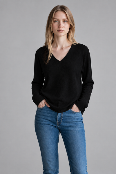Long Sleeve V-Neck Basic Sweater