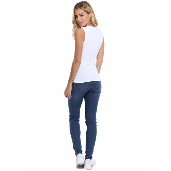 Wide Strap V-Neck Tank Top