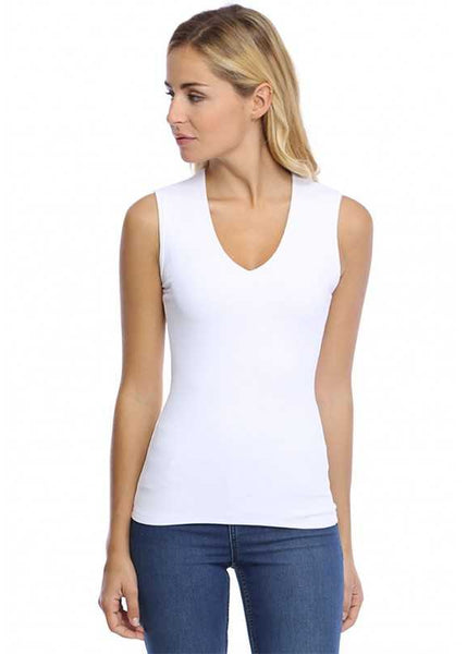Wide Strap V-Neck Tank Top