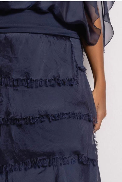 Long Layered Silk Skirt -  Italian