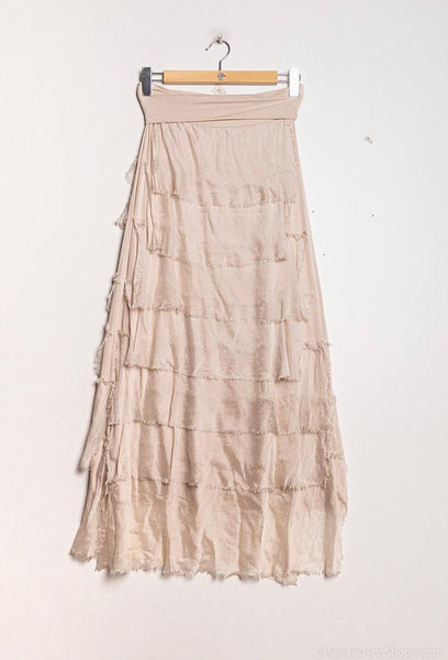 Long Layered Silk Skirt -  Italian