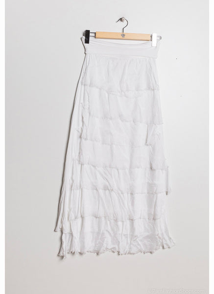 Long Layered Silk Skirt -  Italian