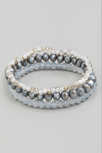 Glass Beaded Stackable Bracelet