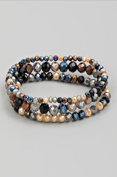 Glass Beaded Stackable Bracelet
